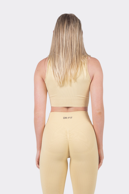 Spring Zip Up Caramel Top