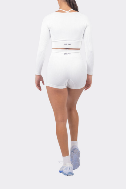 Evoque White Shorts