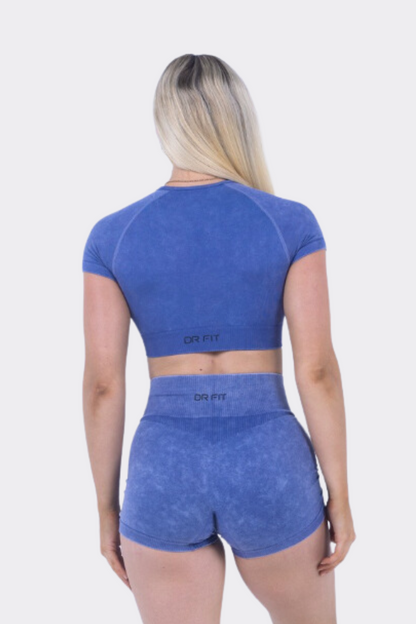 Sleeved Ice Blue Top